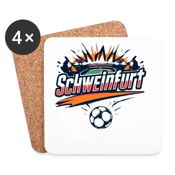 Schweinfurt Football Fan Design - Coasters (set of 4) - white - Front