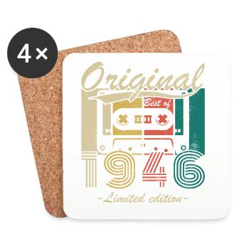 80 Years 1946 Vintage Retro Anniversary - Coasters (set of 4) - white - Front