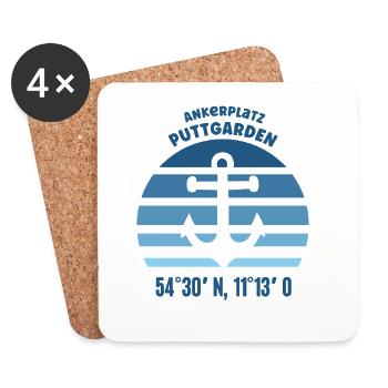 Puttgarden Mer Baltique Est Holstein Coordonnées Vacances - Dessous de verre (lot de 4) - blanc - Devant