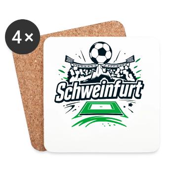 Schweinfurt Fußball Stadion Fussball Fan - Untersetzer (4er-Set) - Weiß - Vorne