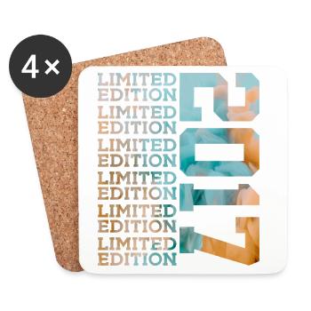 ÉDITION LIMITÉE 2017 9 ANS 9E ANNIVERSAIRE - Dessous de verre (lot de 4) - blanc - Devant