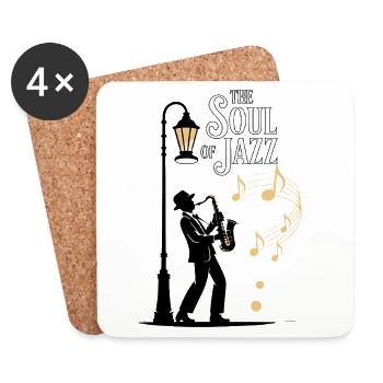 Soul of Jazz Street Art Design - Untersetzer (4er-Set) - Weiß - Vorne