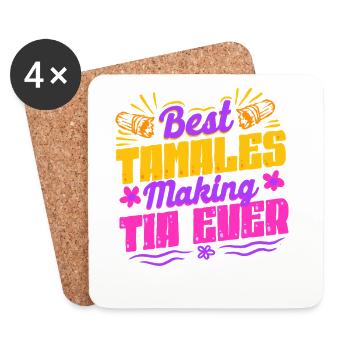 Tamale Best Tamales Making Tia Ever - Coasters (set of 4) - white - Front