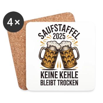 Drinking inciting 2025 No throat stays dry - Coasters (set of 4) - white - Front