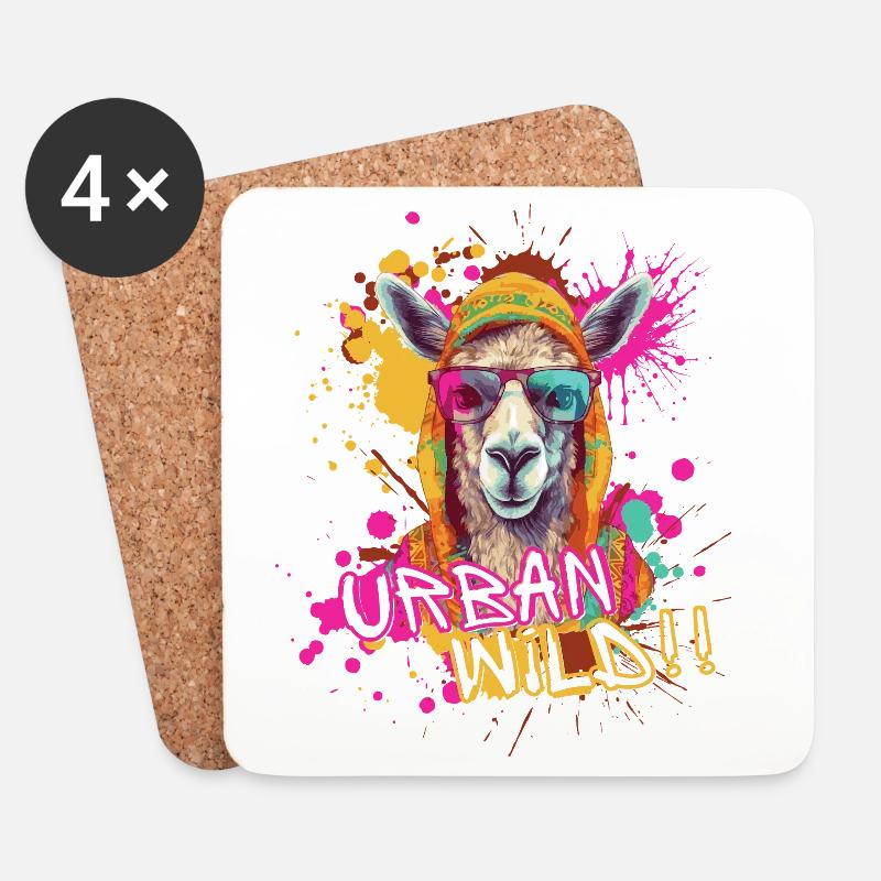Urban Wild - Untersetzer (4er-Set) - Weiß