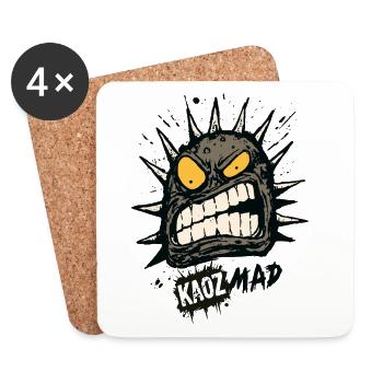 Wütendes Monster  - Untersetzer (4er-Set) - Weiß - Vorne
