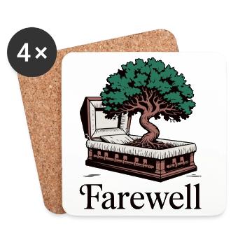 Memorial Tree of Life Design - Coasters (set of 4) - white - Front