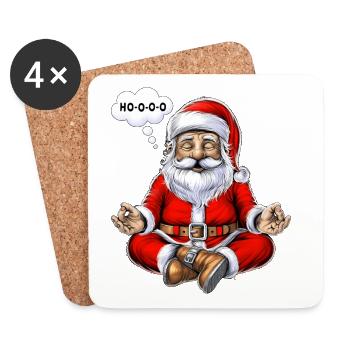 Santa Christmas Meditation - Coasters (set of 4) - white - Front