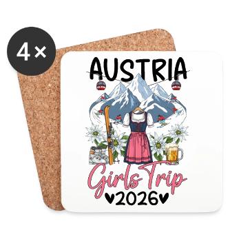 Voyage entre filles en Autriche 2026 - Dessous de verre (lot de 4) - blanc - Devant