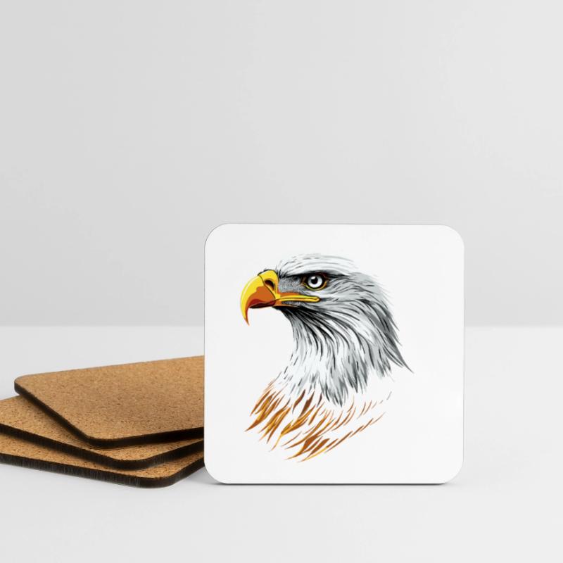 Eagle Bald Eagle Golden Eagle White-tailed Eagle Coasters (set of 4)