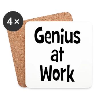 Le génie à l’œuvre - Genie bei der Arbeit - Dessous de verre (lot de 4) - blanc - Devant