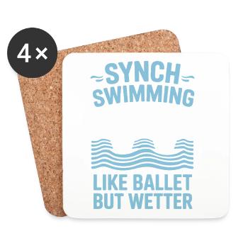 Synchronized swimming Artistic swimming Water sports - Coasters (set of 4) - white - Front