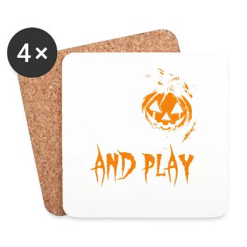 Halloween Costume - Come out and play - Gift - Coasters (set of 4) - white - Front
