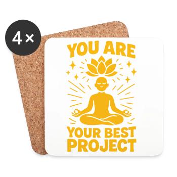 You Are Your Best Project Mindfulness - Coasters (set of 4) - white - Front