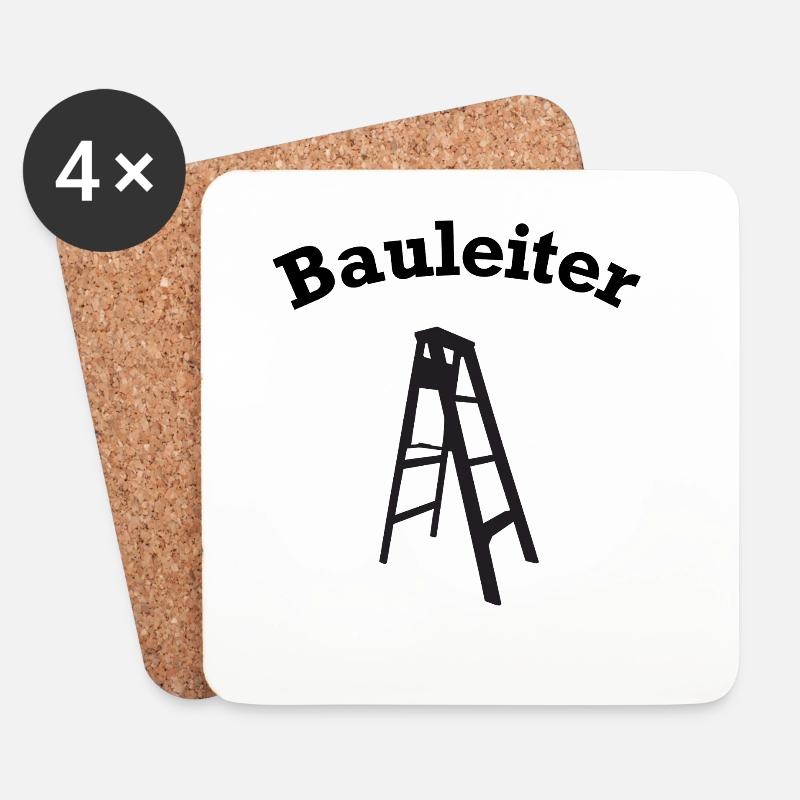 Bauleiter Baustellenleiter - Untersetzer (4er-Set) - Weiß