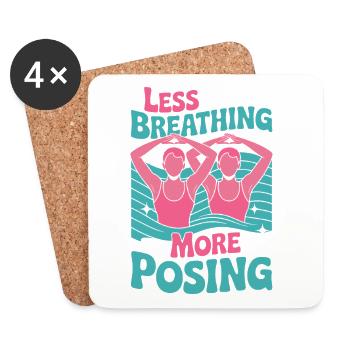 Synchronized swimming Artistic swimming Water sports - Coasters (set of 4) - white - Front