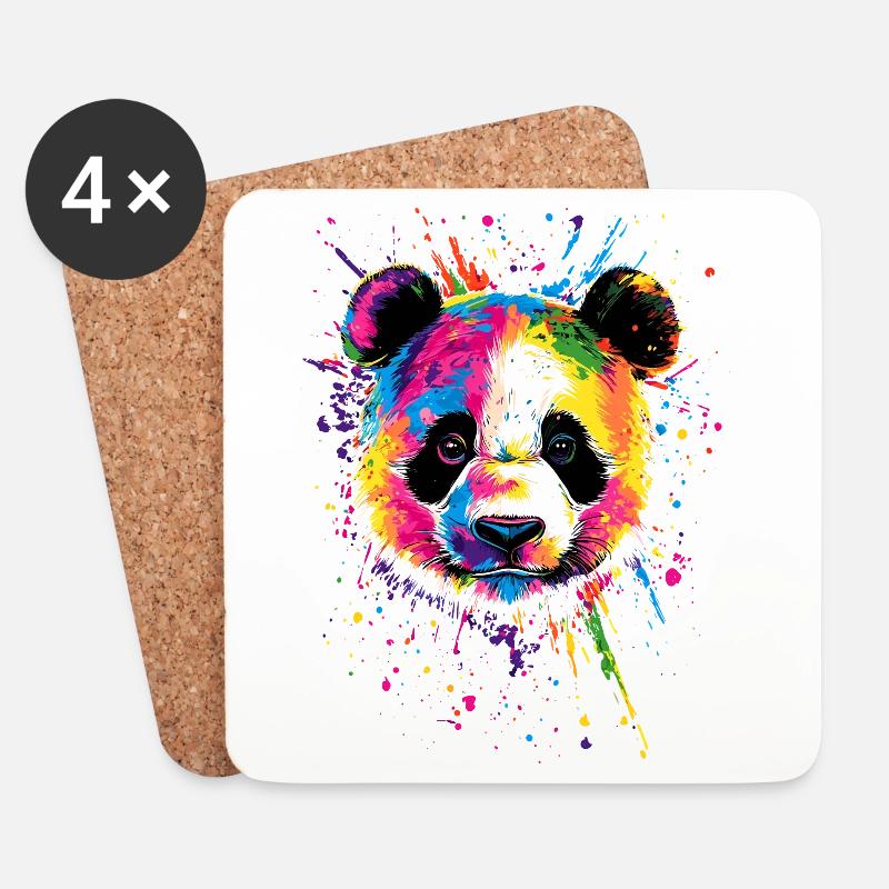 Panda Bär Große Pandas Riesenpanda Süßer Pandabär - Untersetzer (4er-Set) - Weiß