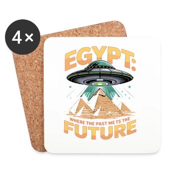  Ägypten Egypt Where The Past Meets The Future - Untersetzer (4er-Set) - Weiß - Vorne