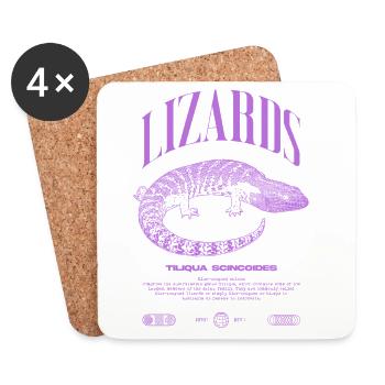 Blue Tongue Skink Reptile Keeper Streetwear - Untersetzer (4er-Set) - Weiß - Vorne
