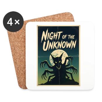 Elfe de la nuit mystique au clair de lune - Dessous de verre (lot de 4) - blanc - Devant