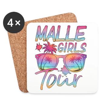Malle Girls Tour - Untersetzer (4er-Set) - Weiß - Vorne