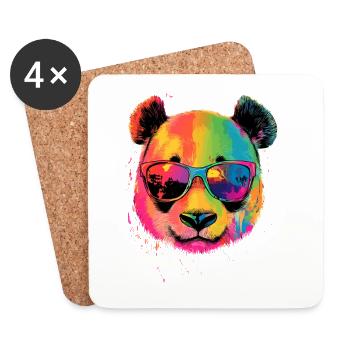 Panda Bär Große Pandas Riesenpanda Süßer Pandabär - Untersetzer (4er-Set) - Weiß - Vorne