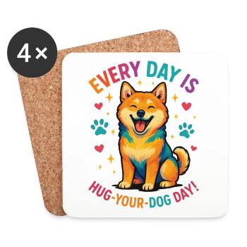 Shiba Inu - Untersetzer (4er-Set) - Weiß - Vorne