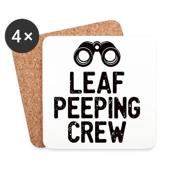Citation de Leaf Peeping Crew - Dessous de verre (lot de 4) - blanc - Devant