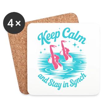 Natation synchronisée Natation artistique Sports nautiques - Dessous de verre (lot de 4) - blanc - Devant