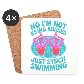 Synchronized swimming Artistic swimming Water sports - Coasters (set of 4) - white - Front