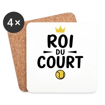 King of the Court Gift Tennis Player - Coasters (set of 4) - white - Front