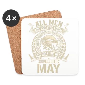 Conception de l'hymne de mai de Eagle Loyalty - Dessous de verre (lot de 4) - blanc - Devant