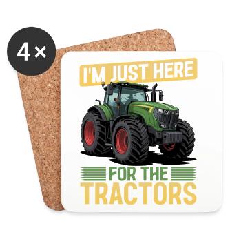 Tracteur Enfants Ferme Mode de vie - Dessous de verre (lot de 4) - blanc - Devant