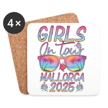 Lunettes de soleil Girls Journey Mallorca 2025 - Dessous de verre (lot de 4) - blanc - Devant