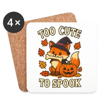 Witch Fox – Too Cute To Spook - Coasters (set of 4) - white - Front