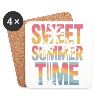 Sweet Summer - Coasters (set of 4) - white - Front