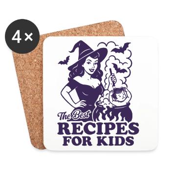 Die besten Rezepte für Kinder - Untersetzer (4er-Set) - Weiß - Vorne