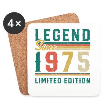 1975 Vintage Retro Birthday Gift - Coasters (set of 4) - white - Front