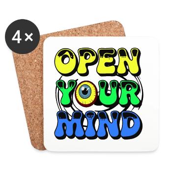 Vibrant Eye-Design  - Coasters (set of 4) - white - Front