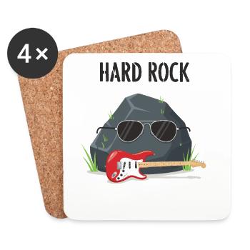 Hard Rock Gitarre Rocker Design - Untersetzer (4er-Set) - Weiß - Vorne