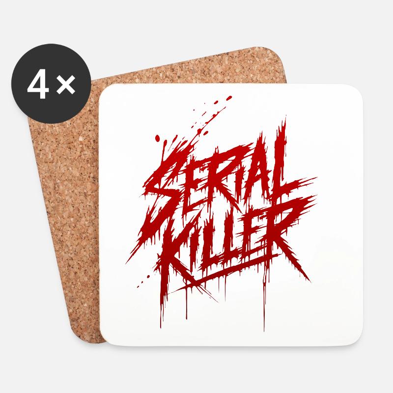 Serial killer - Untersetzer (4er-Set) - Weiß