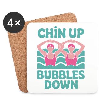 Synchronized swimming Artistic swimming Water sports - Coasters (set of 4) - white - Front