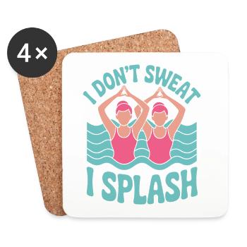 Natation synchronisée Natation artistique Sports nautiques - Dessous de verre (lot de 4) - blanc - Devant