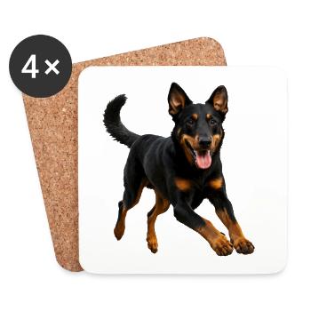 Beauceron - Untersetzer (4er-Set) - Weiß - Vorne