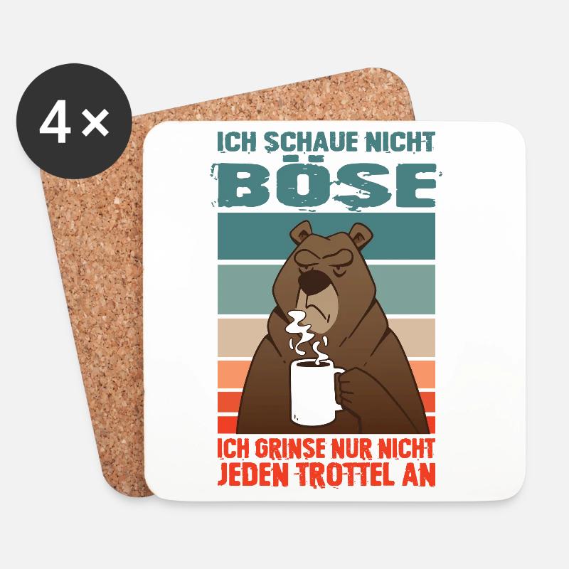 Lustige Sprüche Fun Outfits Ironie Sarkasmus - Untersetzer (4er-Set) - Weiß