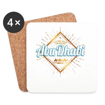 Abu Dhabi United Arab Emirates Vintage UAE - Coasters (set of 4) - white - Front