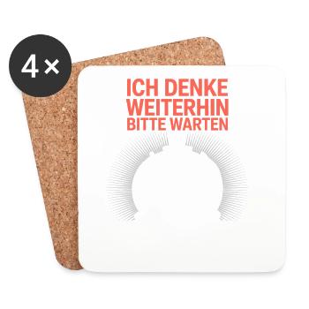 Maître d’échecs Joueur d’échecs Cadeau d’échecs - Dessous de verre (lot de 4) - blanc - Devant
