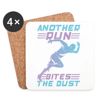 Courir une autre course mord le marathon Cadeau - Dessous de verre (lot de 4) - blanc - Devant