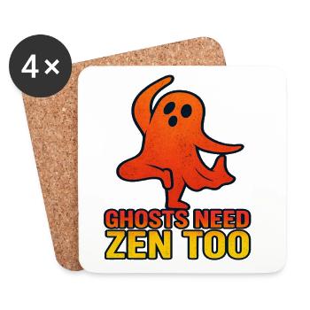 Yoga Mind Yoga Teacher Halloween - Coasters (set of 4) - white - Front