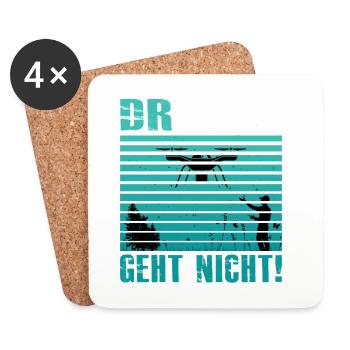 Drohnenpilot Zubehör Drohnen Pilot Drohne Geschenk - Untersetzer (4er-Set) - Weiß - Vorne